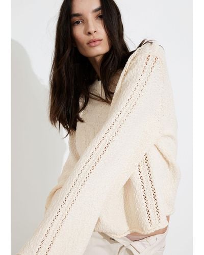 & Other Stories Oversized Textured Jumper - Natural