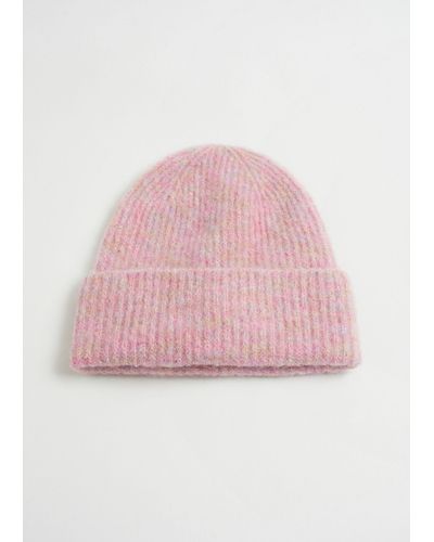 & Other Stories Space Dye Wool Beanie - Pink