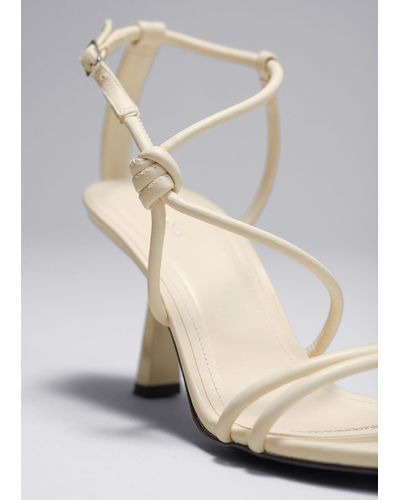 & Other Stories Knotted Heeled Sandals - Natural