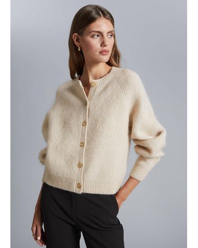 & Other Stories Relaxed Knit Cardigan - Natural
