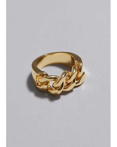 & Other Stories Chunky Chain Ring - Metallic