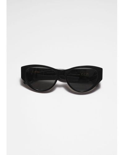 & Other Stories Polarized Cat-eye Sunglasses - Black