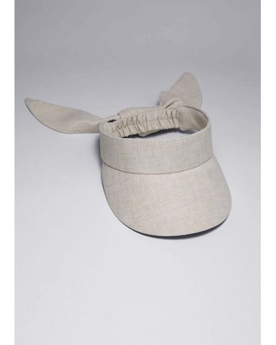 & Other Stories Linen Visor - Grey