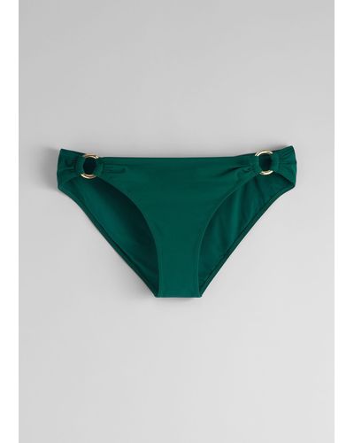& Other Stories Ring-detailed Bikini Briefs - Green