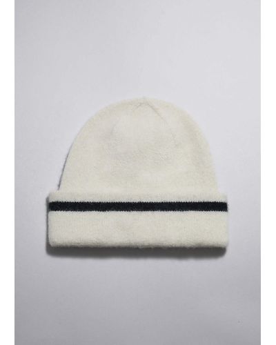 & Other Stories Fold-over Brim Beanie - Grey