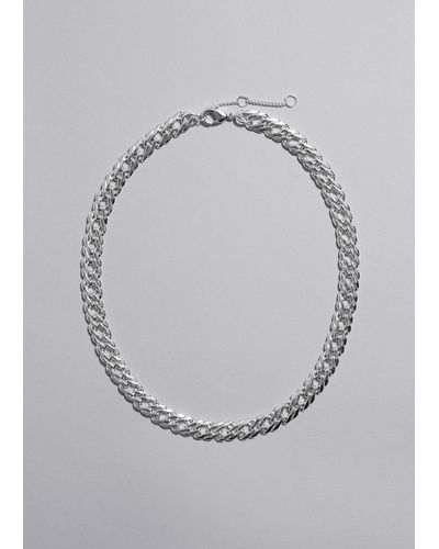 & Other Stories Cable Chain Necklace - Grey