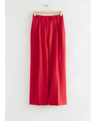 & Other Stories Tailored Stretch Wool Trousers