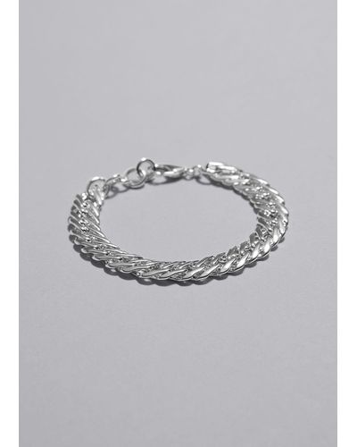 & Other Stories Cable Chain Bracelet - Grey