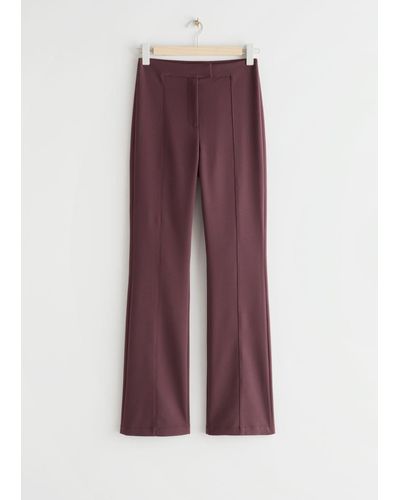 & Other Stories Flared Pants - Pink
