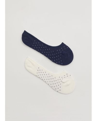 & Other Stories 2-pack Footie Socks - Blue