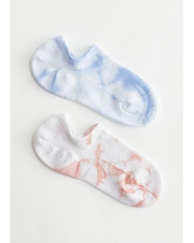 & Other Stories 2-pack Tie-dye Step Socks - Blue