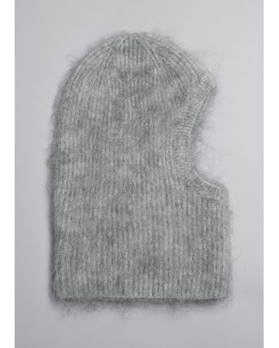 & Other Stories Brushed Mohair-blend Balaclava - Grey