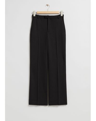& Other Stories Tailored Trousers - Black