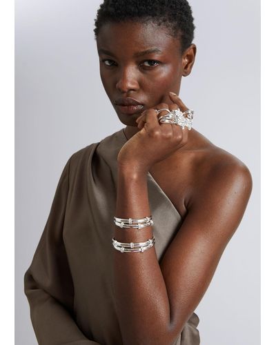 & Other Stories Crystal Adorned Bracelet - Brown