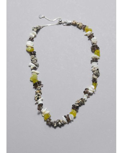& Other Stories Semi-precious Stone Necklace - Blue