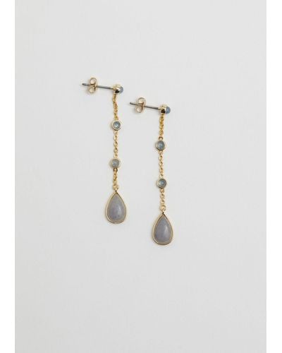 & Other Stories Gemstone Drop Earrings - White