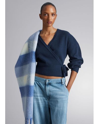 & Other Stories Wrap Jumper - Blue