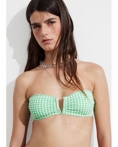 & Other Stories Bandeau Bikini Top - Green