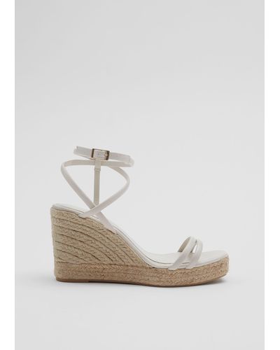 & Other Stories Leather Espadrille Sandals - White