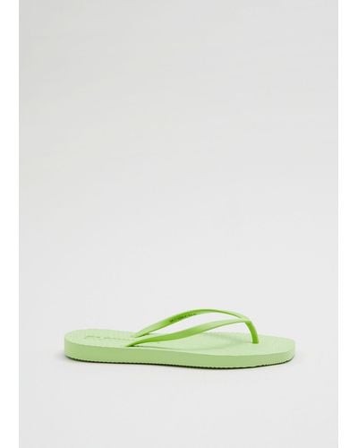 & Other Stories Sleepers Tapered Flip Flops - Green