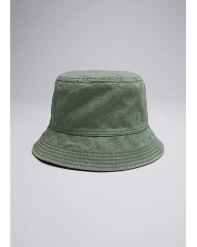 & Other Stories Drawstring Bucket Hat - Green