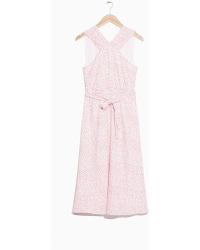 & Other Stories Cross Front Dress - Pink