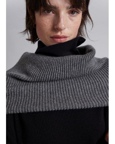 & Other Stories Soft Wool Tube Scarf - Gray