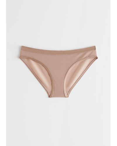 & Other Stories Sheer Mesh Briefs - Natural