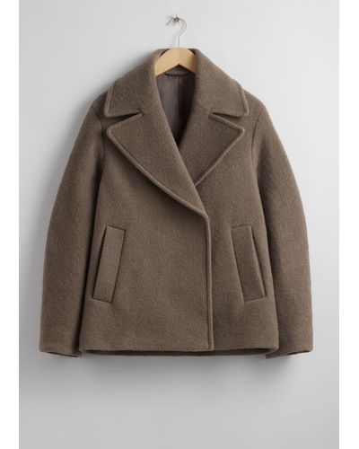 & Other Stories Double-breasted Wool Jacket - Brown