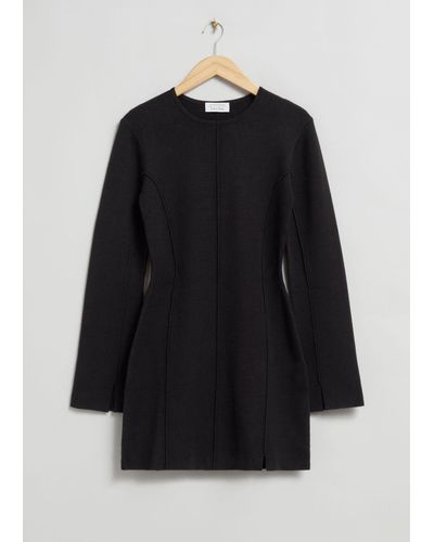 & Other Stories Knitted Dress - Black