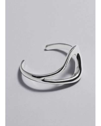 & Other Stories Sculptural Fluid Bracelet - Gray