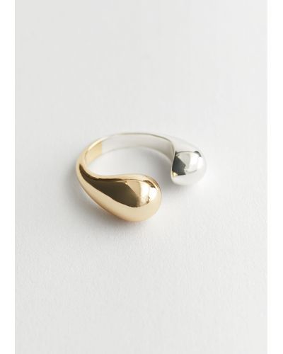 & Other Stories Duo Tone Split Ring - White