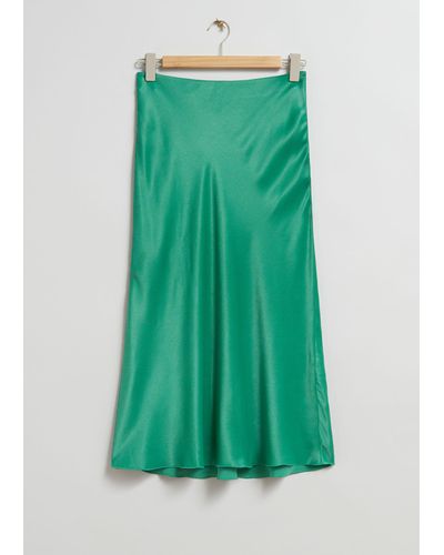 & Other Stories A-line Midi Skirt - Green