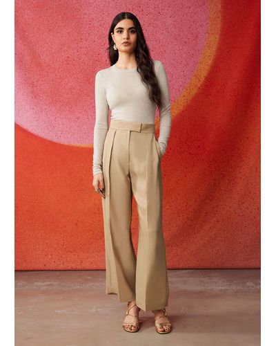 & Other Stories Straight Tailored Pants - Orange