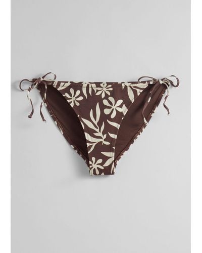 & Other Stories Bow-detailed Bikini Briefs - Brown
