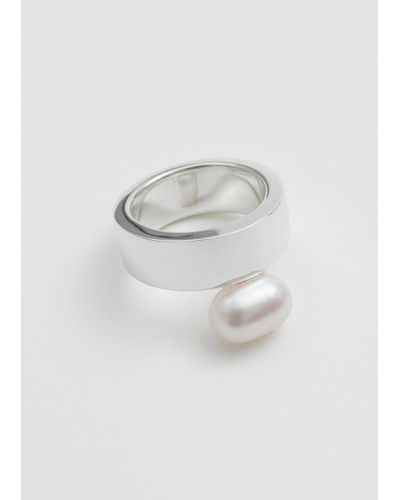 & Other Stories Fresh Water Pearl Ring - Orange