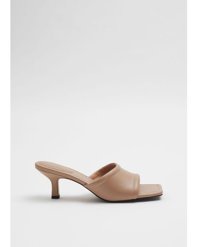 & Other Stories Soft Leather Mules - Pink