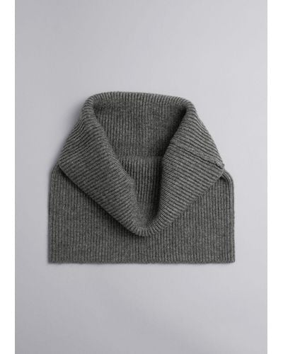 & Other Stories Soft Wool Tube Scarf - Grey