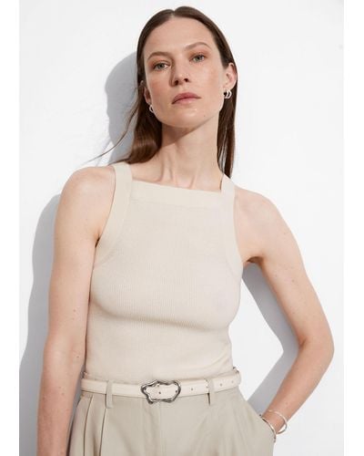 & Other Stories Square-neck Tank Top - Natural