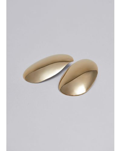 & Other Stories Oversized Organic-shaped Earrings - Natural