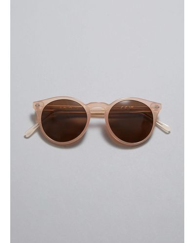 & Other Stories Classic Round Frame Sunglasses - Brown