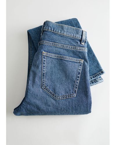 & Other Stories Flared Cropped Jeans - Blue