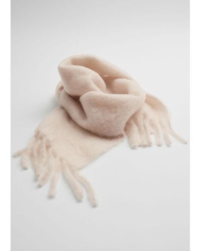 & Other Stories Large Mohair-blend Scarf - Natural