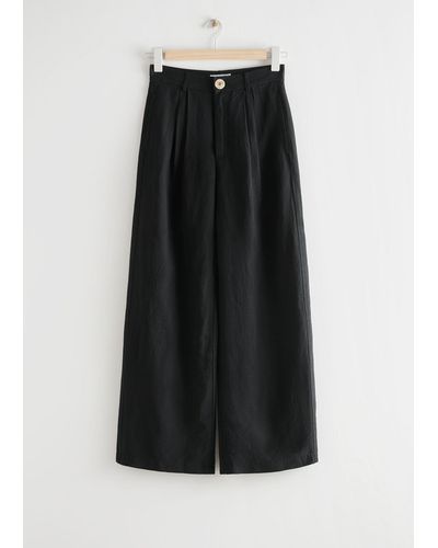 & Other Stories High-waist Pants - Black