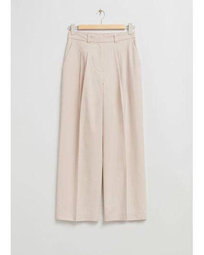 & Other Stories Tailored High-waist Pants - Natural