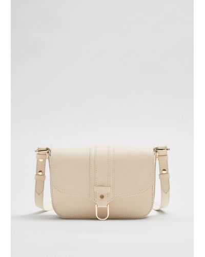 & Other Stories Soft Leather Crossbody Bag - Natural