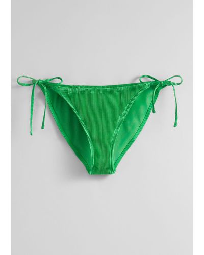 & Other Stories Pleated Mini Briefs - Green