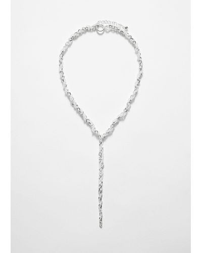 & Other Stories Crystal-beaded Chain Necklace - Metallic