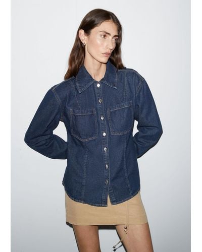 & Other Stories Fitted Denim Shirt - Blue