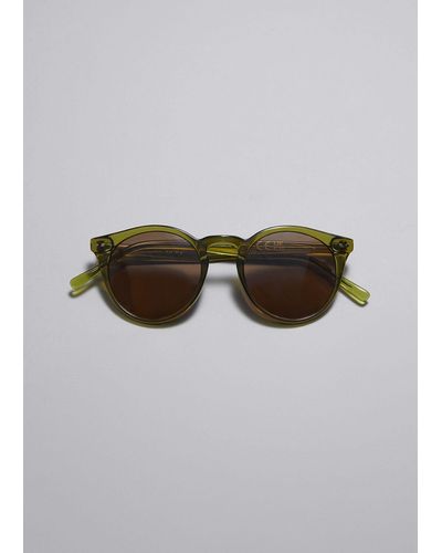 & Other Stories Classic Round Frame Sunglasses - Grey